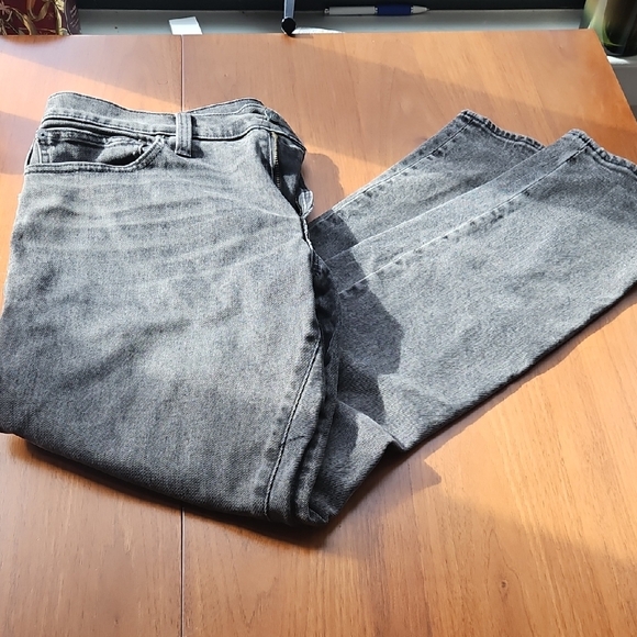 Madewell Men's Charcoal Straight Slim Jeans - Picture 1 of 4